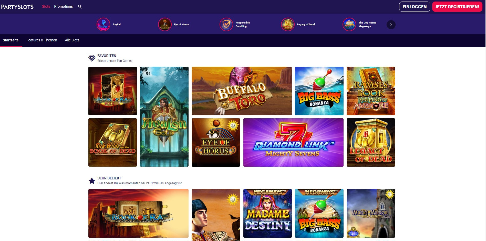 PartySlots Website